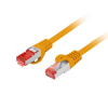 Patchcord Lanberg S/FTP kat.6 0,25m LSZH CU fluke passed pomarańczowy