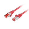 Patchcord Lanberg S/FTP kat.6 1m LSZH CU fluke passed czerwony