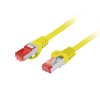 Patchcord Lanberg S/FTP kat.6 10m LSZH CU fluke passed żółty