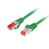 Patchcord Lanberg S/FTP kat.6 15m LSZH CU fluke passed zielony