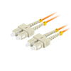 Patchcord światłowodowy Lanberg MM SC/UPC-SC/UPC DUPLEX 3.0mm OM2 50/125 LSZH 5m pomarańczowy