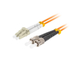 Patchcord światłowodowy Lanberg MM ST/UPC-LC/UPC DUPLEX 3.0MM OM2 50/125 LSZH 5m pomarańczowy