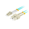 Patchcord światłowodowy Lanberg MM LC/UPC-SC/UPC DUPLEX 3.0MM OM3 50/125 LSZH 1m aqua