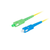 Patchcord światłowodowy Lanberg SM SC/APC-SC/UPC SIMPLEX 3.0mm LSZH G657A1 3m żółty