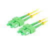 Patchcord światłowodowy Lanberg SM SC/APC-SC/APC DUPLEX 3.0mm LSZH G657A1 1m żółty