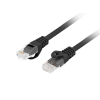 Patchcord Lanberg UTP kat.6 20m LSZH CU fluke passed czarny