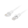 Patchcord Lanberg UTP kat.6 3m LSZH CU fluke passed biały