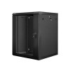 Szafa instalacyjna Rack wisząca 19" 15U 600x600 czarna Lanberg (flat pack)