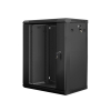 Szafa instalacyjna Rack wisząca 19" 15U 600x450 czarna Lanberg (flat pack)