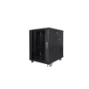 Szafa instalacyjna Rack stojąca 19" 15U 600x800 czarna Lanberg (flat pack)