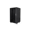 Szafa instalacyjna Rack stojąca 19" 22U 600x600 czarna Lanberg (flat pack)