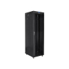 Szafa instalacyjna Rack stojąca 19" 42U 600x800 czarna drzwi szklane LCD Lanberg (flat pack)