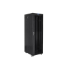 Szafa instalacyjna Rack stojąca 19" 42U 800x800 czarna drzwi szklane LCD Lanberg (flat pack)