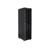 Szafa instalacyjna Rack stojąca 19" 47U 800x1000 czarna drzwi szklane LCD Lanberg (flat pack)