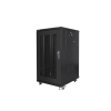 Szafa instalacyjna Rack stojąca 19" 22U 800x800 czarna drzwi perforowane Lanberg (flat pack)