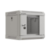 Szafa instacyjna Rack Lanberg Wisząca 10" 4U 300x300 Drzwi Przeszkolone (flat pack) Szara