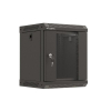Szafa instalacyjna Rack Lanberg Wisząca 10" 6U 300x300 Drzwi przeszklone (flat pack) Czarna