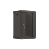 Szafa instalacyjna Rack Lanberg Wisząca 10" 9U 300x300 Drzwi Przeszklone (flat pack) Czarna