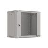 Szafa instalacyjna Rack wisząca 19" 9U 540x350 szara Drzwi przeszklone Lanberg (flat pack)