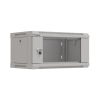Szafa instalacyjna Rack wisząca 19" 4U 540x350 szara Drzwi przeszklone Lanberg (flat pack)