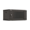 Szafa instalacyjna Rack wisząca 19" 4U 540x350 czarna Drzwi przeszklone Lanberg (flat pack)