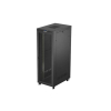 Szafa instalacyjna Rack stojąca 19" 47U 800x1200 czarna drzwi perforowane LCD Lanberg (flat pack) V2