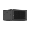 Szafa instalacyjna Rack Lanberg wisząca 19" 6U 600x600 czarna drzwi perforowane (flat pack)