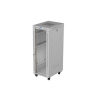 Szafa instalacyjna Rack Lanberg stojąca 19" 32U 600x800 szara drzwi przeszklone LCD (flat pack) v2