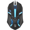 Mysz przewodowa Defender HIT MB-550 1600dpi 3P czarna 7 kolorów