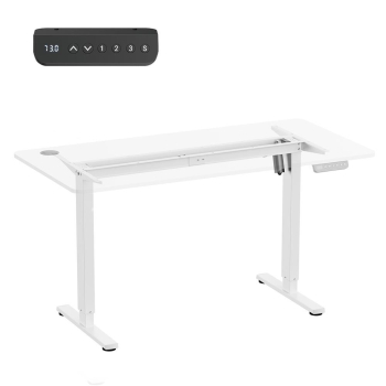 Biurko elektryczne regulacja wys. Ergo Office ER-400 W, max wys. 1160mm, max - 80 kg, bez blatu do pracy stojąco siedzącej, białe