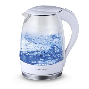 Czajnik szklany Esperanza "Salto angel" 1,7L biały