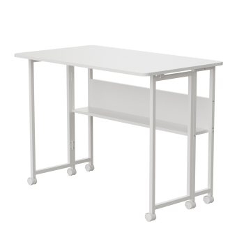 Biurko składane Maclean MC-126 W, białe, mobilne 100x58cm, max. 50kg
