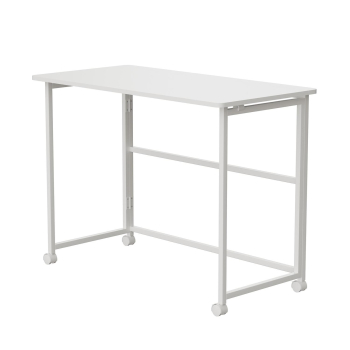 Biurko składane Maclean MC-1250 W, białe, mobilne, 100x50cm, max. 50kg