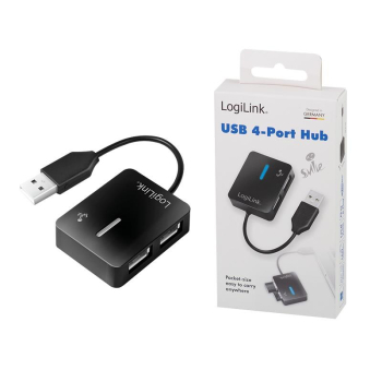 Hub USB LogiLink UA0139 4xUSB 2.0, czarny