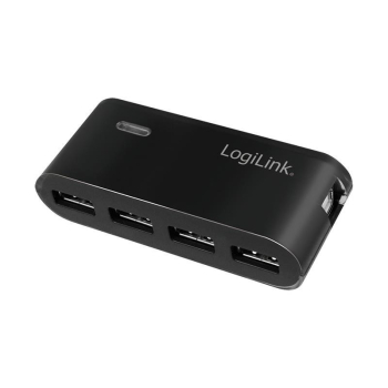 Hub USB LogiLink UA0085 4xUSB 2.0, aktywny, czarny