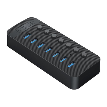 HUB USB-A Orico CT2U3-7AB-EU-BK-BP aktywny 7xUSB-A 5Gbps BC 1.2 24W czarny