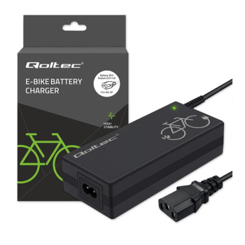 Ładowarka Qoltec do roweru elektrycznego 36V | 42V | 2A | C14-IEC-3Pin +kabel zasilający