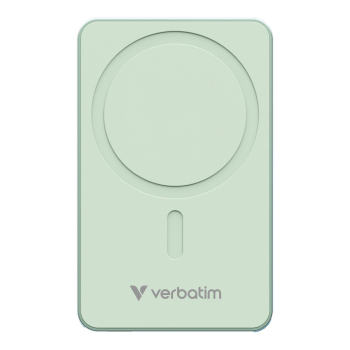 Powerbank Verbatim Charge 'n' Go Essentials Magnetic Wireless 5000mAh USB-C PD 3.0 Green