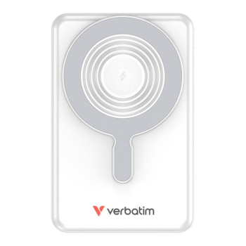 Powerbank Verbatim Charge 'n' Go 2C Display Magnetic Wireless 10000mAh 3xUSB-C PD 3.0 QC 3.0 Srebrny