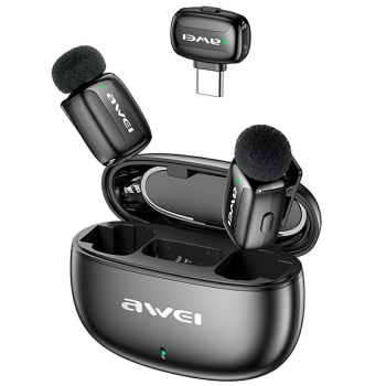 Mikrofon krawatowy Awei MK5 Duo Ai-Voice USB-C