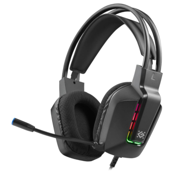 Słuchawki z mikrofonem Defender GOTHIC RGB USB czarne + GRA