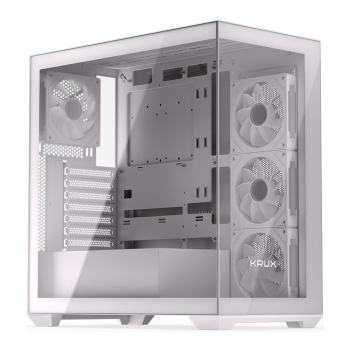 Obudowa KRUX Exo White ATX, z oknem, bez zasilacza, biała