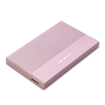 Obudowa/kieszeń Qoltec na dysk SSD HDD 2.5" | SATA | USB 3.0 | Super speed 5Gb/s | 2TB | Różowy