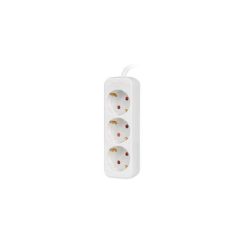 Listwa przedłużacz Lanberg 1,5m biała 3x 230V Schuko, kabel wykonany z pełnej miedzi