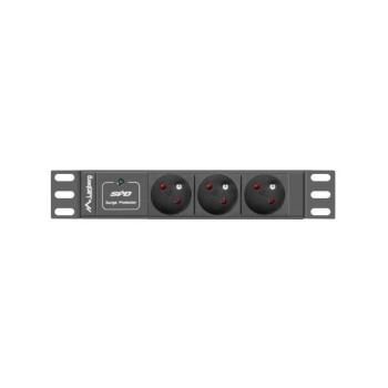 Listwa zasilająca Lanberg do szaf 10" 1U 10A PDU 3x PL 2m czarna