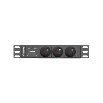 Listwa zasilająca Lanberg do szaf 10" 1U 16A PDU 3x PL 2m czarna