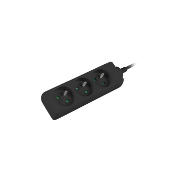 Listwa przedłużacz Lanberg 3m czarna 3x 230V PL, kabel wykonany z pełnej miedzi
