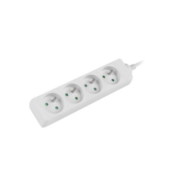 Listwa przedłużacz Lanberg 1,5m biała 4x 230V PL, kabel wykonany z pełnej miedzi