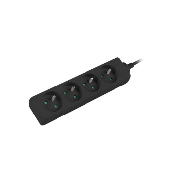 Listwa przedłużacz Lanberg 1,5m czarna 4x 230V PL, kabel wykonany z pełnej miedzi