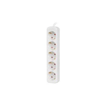 Listwa przedłużacz Lanberg 1,5m białą 5x 230V Schuko, kabel wykonany z pełnej miedzi